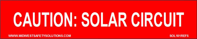 SOL101R5 - 5" X 1" REFLECTIVE VINYL LABEL